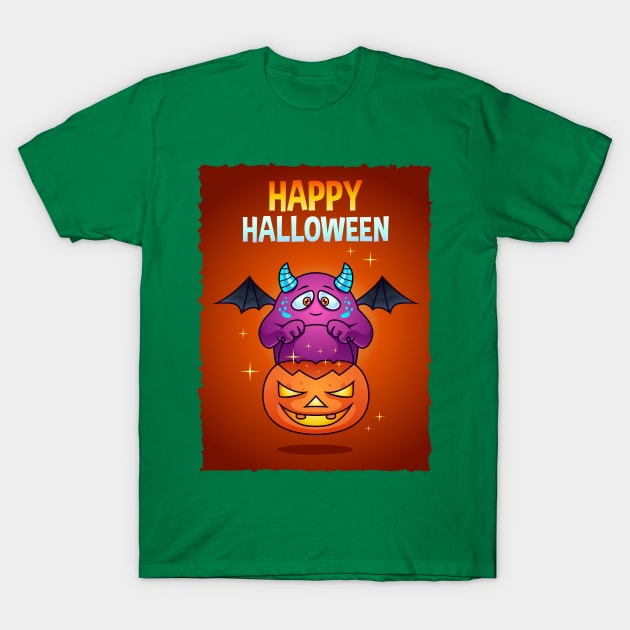 Cute Happy Halloween T-Shirt by Anonic